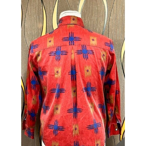 VTG  Rancho Deluxe Native American Navajo Shirt Size S  MADE IN USA  #1421 - Picture 6 of 13